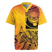 Marquesas Islands Rugby Jersey Marquesan Matatiki Fish Hook Patutiki LT14 Yellow - Polynesian Pride