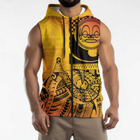Marquesas Islands Sleeveless Zip Hoodie Marquesan Matatiki Fish Hook Patutiki LT14 - Polynesian Pride