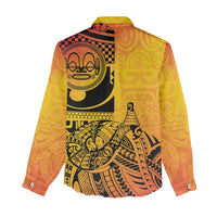 Marquesas Islands Women Casual Shirt Marquesan Matatiki Fish Hook Patutiki - Polynesian Pride