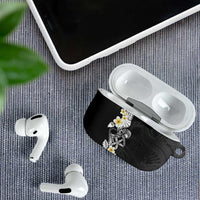 Black Samoa Tattoo AirPods Case Plumeria Samoan Ocean Tatau Pattern LT14 - Polynesian Pride