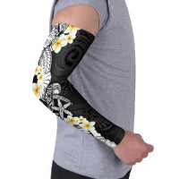 Black Samoa Tattoo Arm Sleeves Plumeria Samoan Ocean Tatau Pattern LT14 - Polynesian Pride