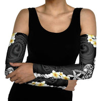 Black Samoa Tattoo Arm Sleeves Plumeria Samoan Ocean Tatau Pattern LT14 - Polynesian Pride