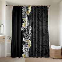 Black Samoa Tattoo Bathroom Set Plumeria Samoan Ocean Tatau Pattern - Polynesian Pride