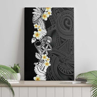 Black Samoa Tattoo Canvas Wall Art Plumeria Samoan Ocean Tatau Pattern LT14 - Polynesian Pride