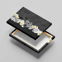 Black Samoa Tattoo Canvas Wall Art Plumeria Samoan Ocean Tatau Pattern LT14 - Polynesian Pride