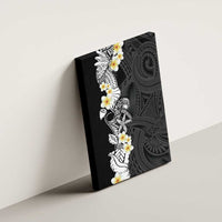 Black Samoa Tattoo Canvas Wall Art Plumeria Samoan Ocean Tatau Pattern LT14 - Polynesian Pride