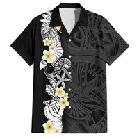 Black Samoa Tattoo Family Matching Mermaid Dress and Hawaiian Shirt Plumeria Samoan Ocean Tatau Pattern - Polynesian Pride