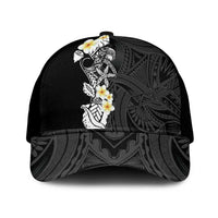 Black Samoa Tattoo Mesh Trucker Cap Plumeria Samoan Ocean Tatau Pattern LT14 One Size Black Black - Polynesian Pride
