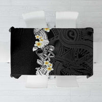 Black Samoa Tattoo Tablecloth Plumeria Samoan Ocean Tatau Pattern LT14 Black - Polynesian Pride