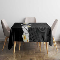 Black Samoa Tattoo Tablecloth Plumeria Samoan Ocean Tatau Pattern LT14 - Polynesian Pride