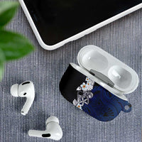 Blue Samoa Tattoo AirPods Case Plumeria Samoan Ocean Tatau Pattern LT14 - Polynesian Pride