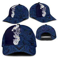 Blue Samoa Tattoo Classic Cap Plumeria Samoan Ocean Tatau Pattern LT14 - Polynesian Pride