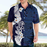 Blue Samoa Tattoo Hawaiian Shirt Plumeria Samoan Ocean Tatau Pattern LT14 - Polynesian Pride