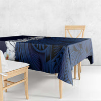 Blue Samoa Tattoo Tablecloth Plumeria Samoan Ocean Tatau Pattern LT14 - Polynesian Pride