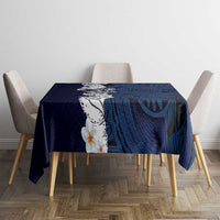 Blue Samoa Tattoo Tablecloth Plumeria Samoan Ocean Tatau Pattern LT14 - Polynesian Pride