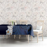 Blue Samoa Tattoo Tablecloth Plumeria Samoan Ocean Tatau Pattern LT14 - Polynesian Pride