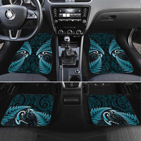 Aotearoa Pounamu Niho Car Mats Silver Fern Mix Maori Pattern - Turquoise LT14 Set 4pcs Turquoise - Polynesian Pride