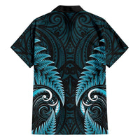 Aotearoa Pounamu Niho Hawaiian Shirt Silver Fern Mix Maori Pattern - Turquoise LT14 - Polynesian Pride