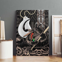 Aotearoa Hei Matau Canvas Wall Art Haka Kiwi Mix Maori Mangopare LT14 - Polynesian Pride