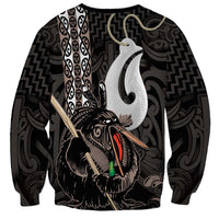 Aotearoa Hei Matau Sweatshirt Haka Kiwi Mix Maori Mangopare LT14 - Polynesian Pride