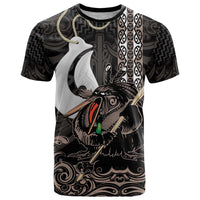 Aotearoa Hei Matau T Shirt Haka Kiwi Mix Maori Mangopare LT14 Black - Polynesian Pride