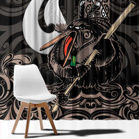 Aotearoa Hei Matau Window Curtain Haka Kiwi Mix Maori Mangopare LT14 - Polynesian Pride