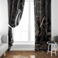 Aotearoa Hei Matau Window Curtain Haka Kiwi Mix Maori Mangopare LT14 - Polynesian Pride