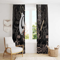 Aotearoa Hei Matau Window Curtain Haka Kiwi Mix Maori Mangopare LT14 - Polynesian Pride