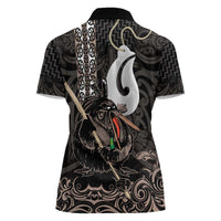 Aotearoa Hei Matau Women Polo Shirt Haka Kiwi Mix Maori Mangopare