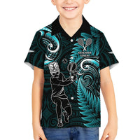 New Zealand Tiki Tennis Hawaiian Shirt 2024 Aotearoa Tenehi Maori Silver Fern - Turquoise LT14 - Polynesian Pride