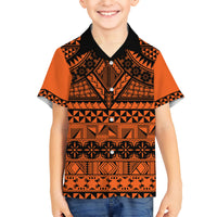 Halo Olaketa Solomon Islands Hawaiian Shirt Melanesian Tribal Pattern Orange Version LT14 - Polynesian Pride
