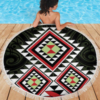 Kia Ora Aotearoa Beach Blanket 2025 Pasifika Maori Taniko Motifs LT14 - Polynesian Pride