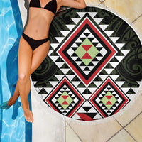 Kia Ora Aotearoa Beach Blanket 2025 Pasifika Maori Taniko Motifs LT14 - Polynesian Pride