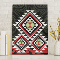 Kia Ora Aotearoa Canvas Wall Art 2025 Pasifika Maori Taniko Motifs LT14 Without Frame Black - Polynesian Pride