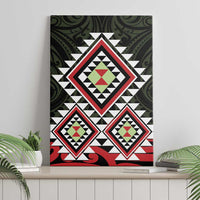 Kia Ora Aotearoa Canvas Wall Art 2025 Pasifika Maori Taniko Motifs LT14 - Polynesian Pride
