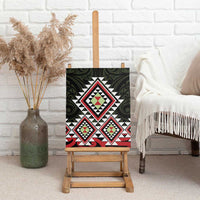 Kia Ora Aotearoa Canvas Wall Art 2025 Pasifika Maori Taniko Motifs LT14 - Polynesian Pride