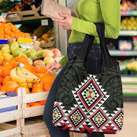 Kia Ora Aotearoa Grocery Bag 2025 Pasifika Maori Taniko Motifs LT14 - Polynesian Pride