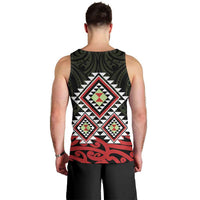 Kia Ora Aotearoa Men Tank Top 2025 Pasifika Maori Taniko Motifs LT14 - Polynesian Pride