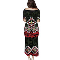 Kia Ora Aotearoa Puletasi 2025 Pasifika Maori Taniko Motifs LT14 - Polynesian Pride