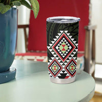 Kia Ora Aotearoa Tumbler Cup 2025 Pasifika Maori Taniko Motifs LT14 - Polynesian Pride