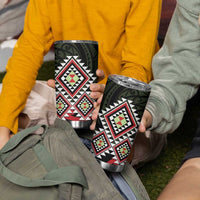 Kia Ora Aotearoa Tumbler Cup 2025 Pasifika Maori Taniko Motifs LT14 - Polynesian Pride