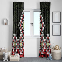 Kia Ora Aotearoa Window Curtain 2025 Pasifika Maori Taniko Motifs LT14 - Polynesian Pride