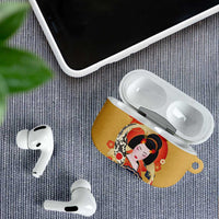Japanese Geisha Koi Fish AirPods Case Cherry Blossoms Yellow Seigaiha Pattern LT14 - Polynesian Pride