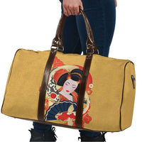 Japanese Geisha Koi Fish Travel Bag Cherry Blossoms Yellow Seigaiha Pattern LT14 - Polynesian Pride