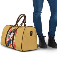 Japanese Geisha Koi Fish Travel Bag Cherry Blossoms Yellow Seigaiha Pattern LT14 - Polynesian Pride