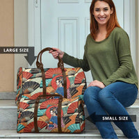 Japanese Geisha Katana Travel Bag Japan Sensu Seigaiha Pattern LT14 - Polynesian Pride