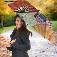 Japanese Geisha Katana Umbrella Japan Sensu Seigaiha Pattern LT14 - Polynesian Pride