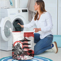 Japanese Samurai Warrior Enso Laundry Basket Japan Pagoda Sakura Watercolor LT14 - Polynesian Pride