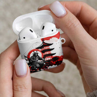 Japanese Samurai Warrior Enso AirPods Case Japan Pagoda Sakura Watercolor LT14 - Polynesian Pride