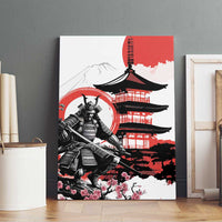 Japanese Samurai Warrior Enso Canvas Wall Art Japan Pagoda Sakura Watercolor LT14 - Polynesian Pride